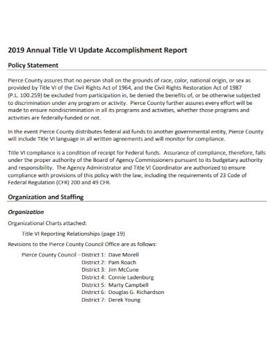 title update accomplishment report