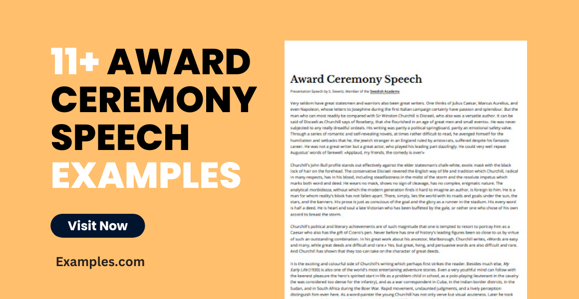 Award Ceremony Speech Examples