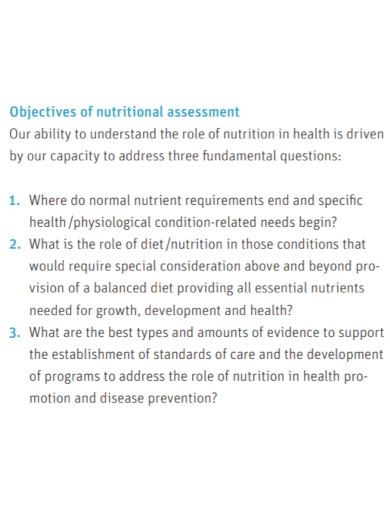 Nutritional Assessment - 10+ Examples, Format, Pdf | Examples