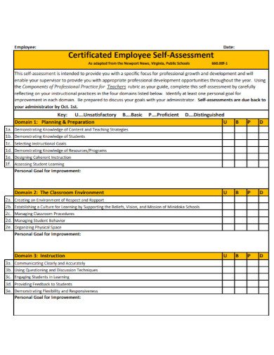 Employee Self Assessment - 10+ Examples, Format, Pdf | Examples