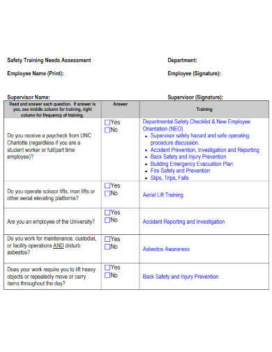 Employee Needs Assessment - 10+ Examples, Format, Pdf