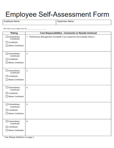 Employee Self Assessment - 10+ Examples, Format, Pdf | Examples