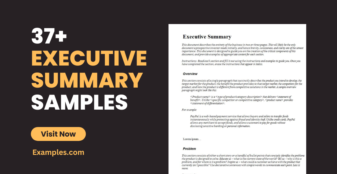Executive Summary Samples