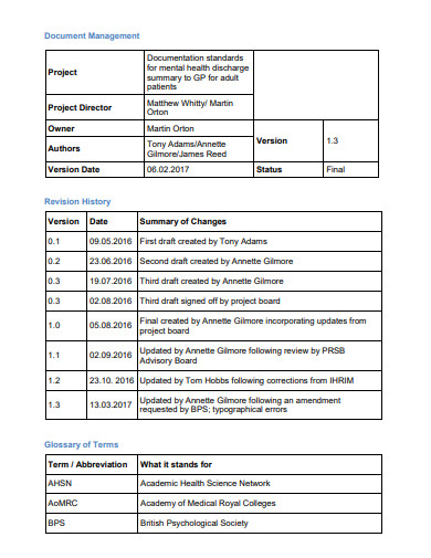 final mental health discharge summary report