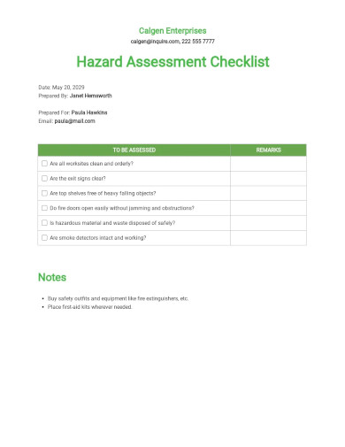 Hazards Test Examples Hazard Assessment - 10+ Examples, Format, Pdf