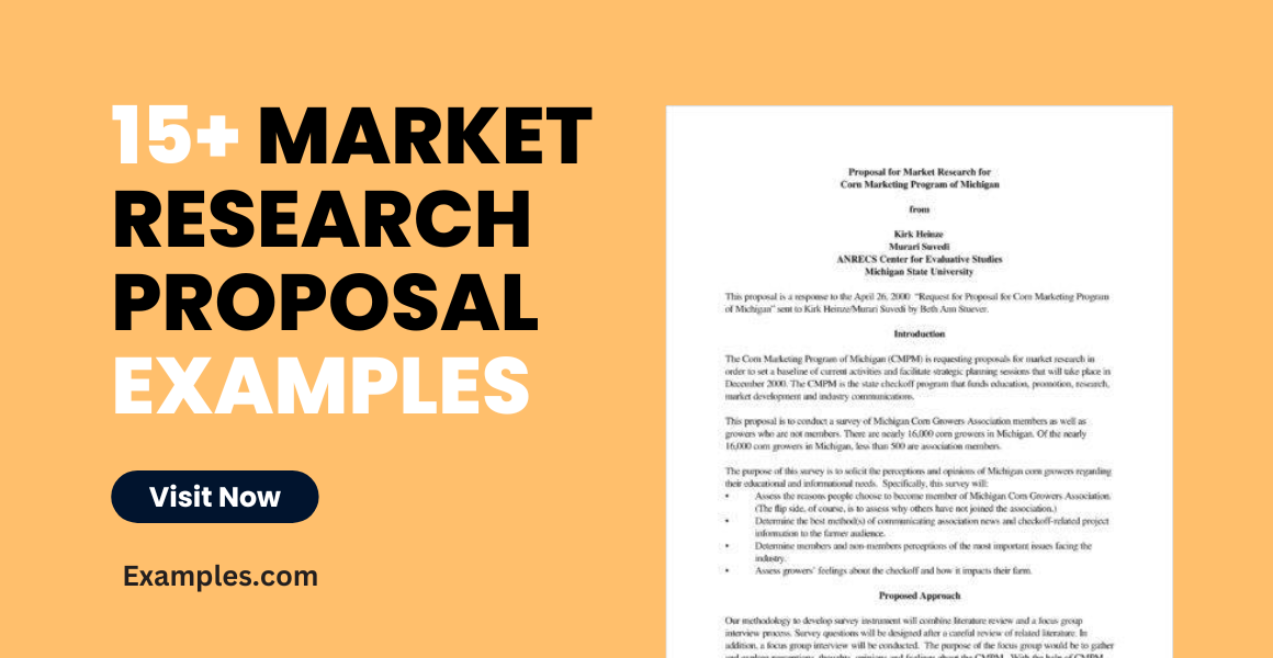 Market Research Proposal Examples