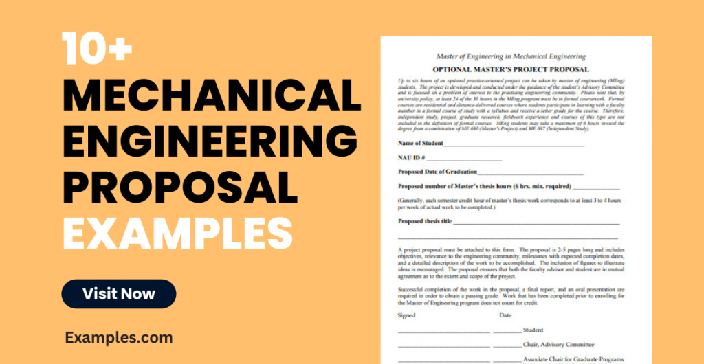 Mechanical Engineering Proposal Examples