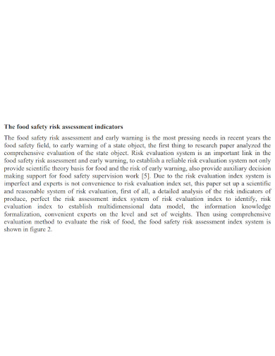 printable food safety risk assessment