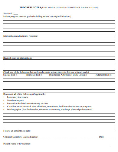 10+ Patient Progress Note Examples [Nursing, Death, Psychiatrics ...