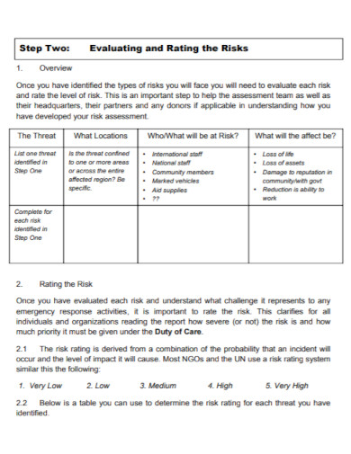 Security Risk Assessment - 10+ Examples, Format, Pdf | Examples
