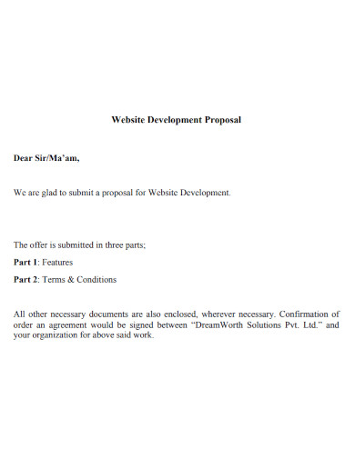 basic website development proposal