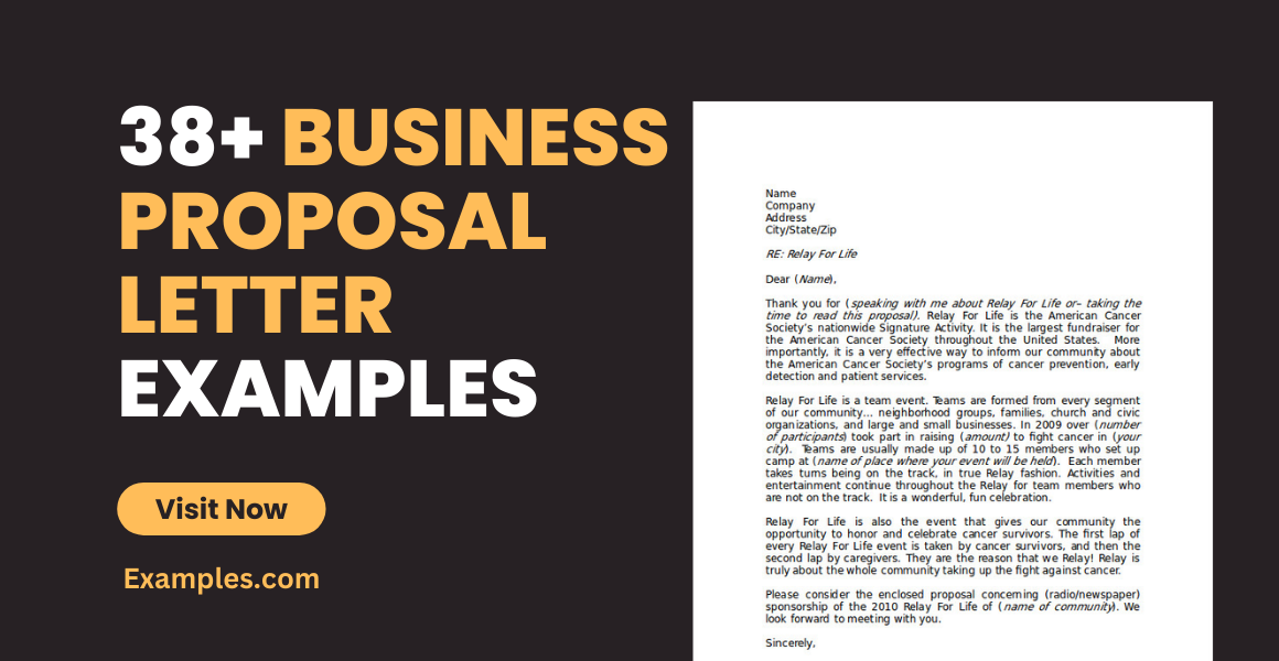 Business Proposal Letter Examples