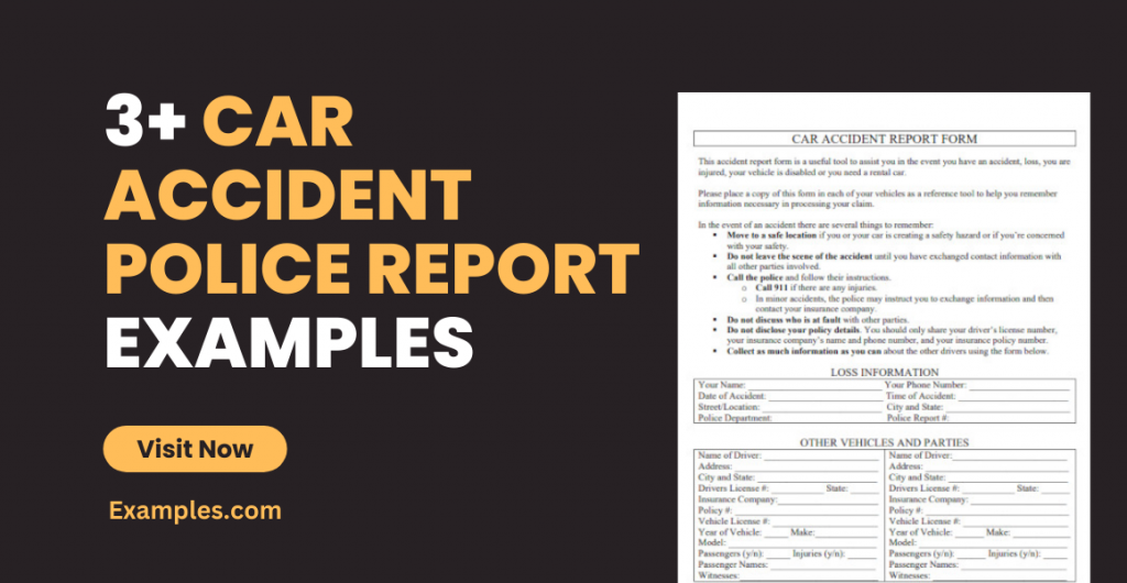 Car Accident Police Report Sample Examples