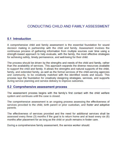 child and family assessment