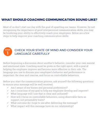 employee coaching plan template