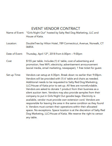 event vendor contract
