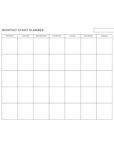 3 Monthly Study Planner Examples In PDF Examples