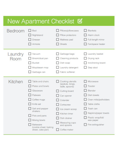 new apartment maintenance checklist