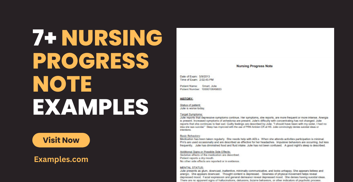 Nursing Progress Note Examples