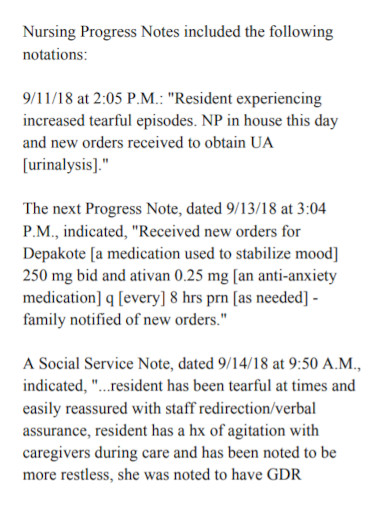 nursing progress note in pdf