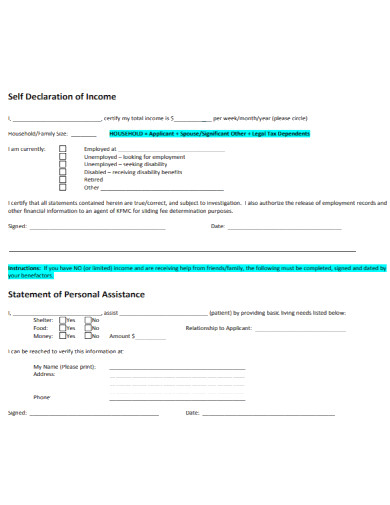Personal Declaration Statement - 8+ Examples, Format, Pdf | Examples