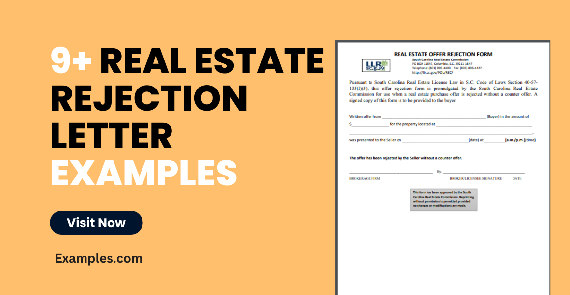 real estate rejection letter examples