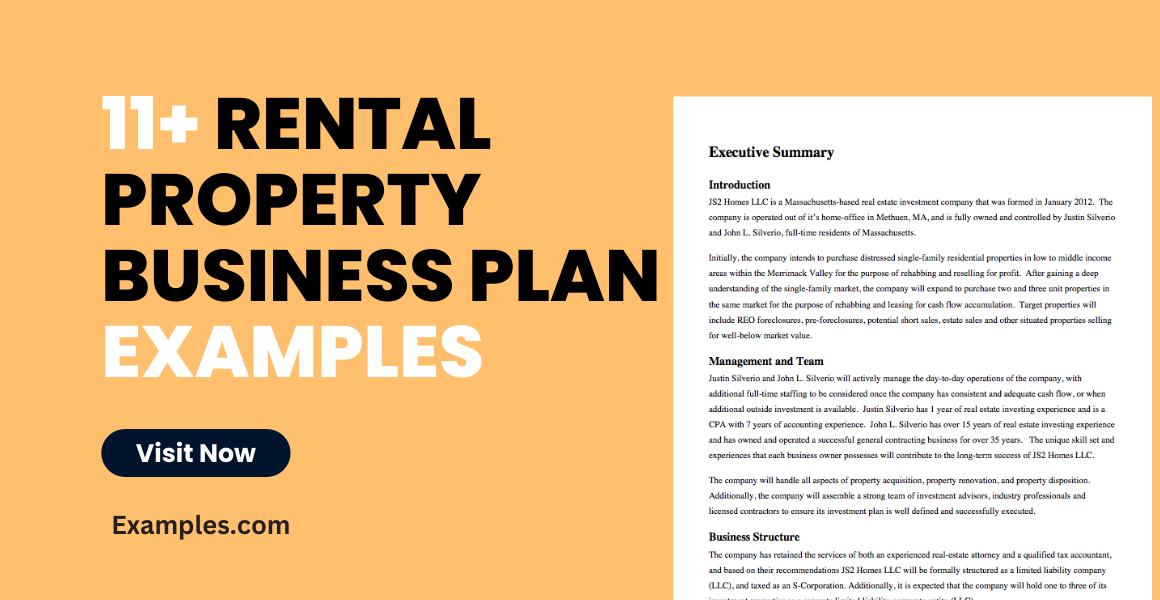 rental property business plan examples