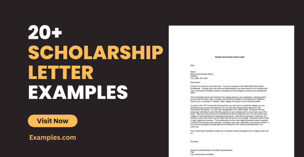 Scholarship Letter Examples
