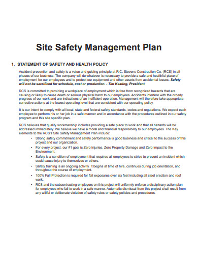 10+ Site Safety Management Plan Examples In Pdf 