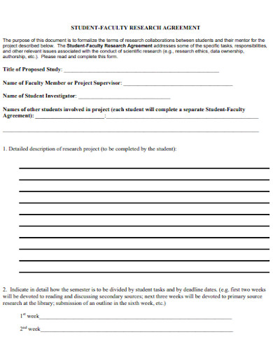 Teacher Student Research Agreement