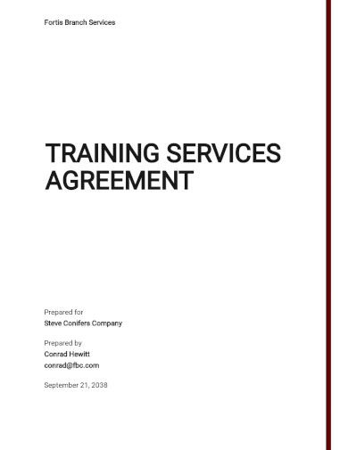 training services agreement template