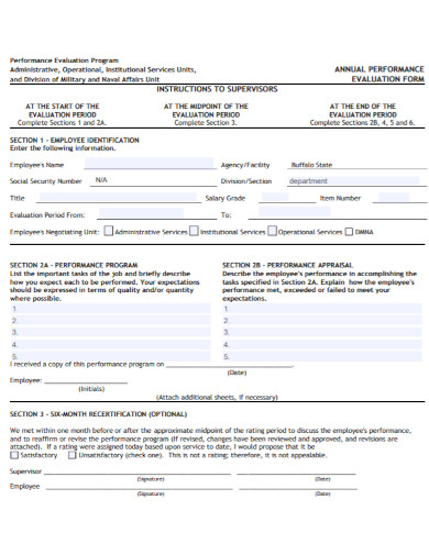 annual performance evaluation form