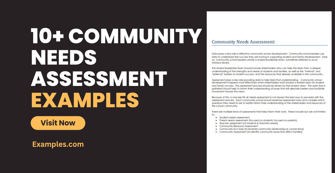 Assessments and Community Assessments