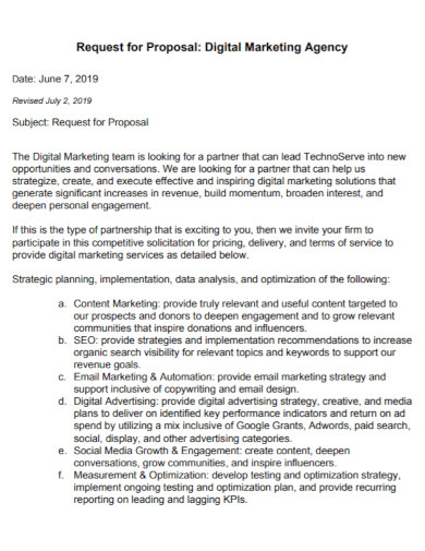 digital marketing agency proposal