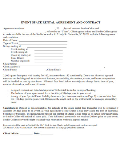 event contract agreement in pdf