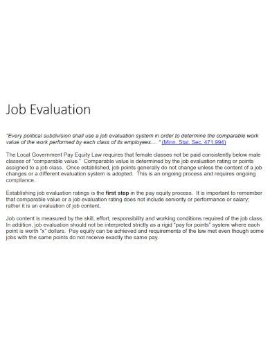 formal job knowledge evaluation