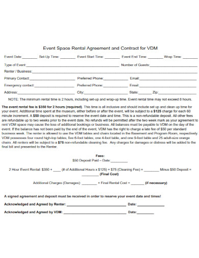 general event contract agreement