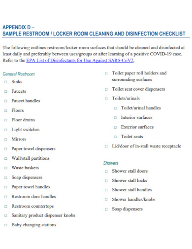 general toilet cleaning checklist 