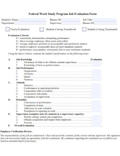 job knowledge evaluation form