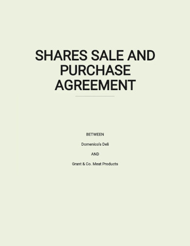 10+ Sale of Shares Agreement Examples [ Stocks, Company, Equity ...