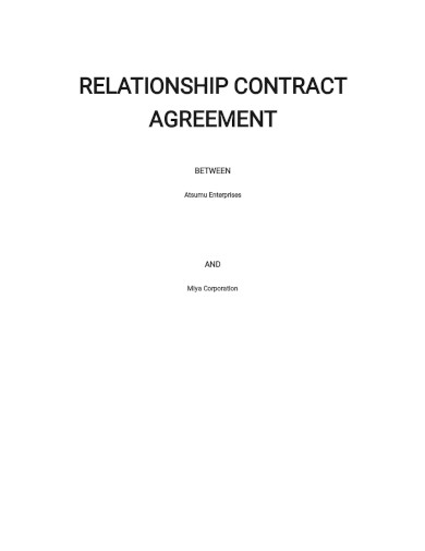 relationship contract form