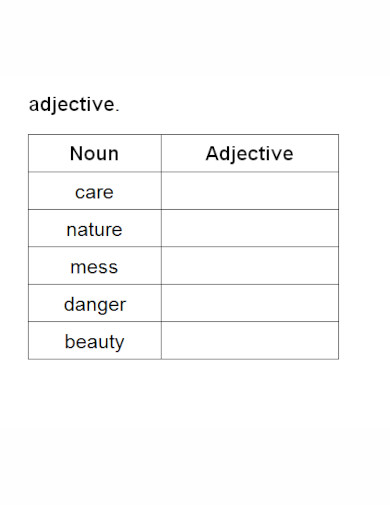 adjective examples in doc