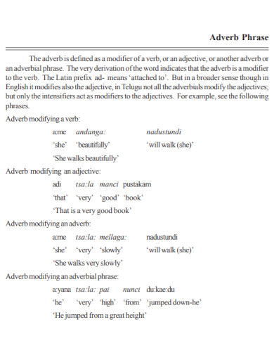adverb phrase in pdf