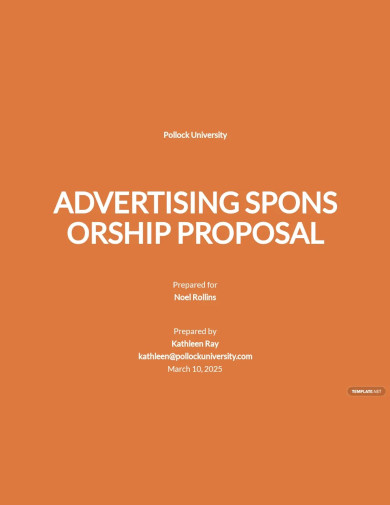 advertising sponsorship proposal template