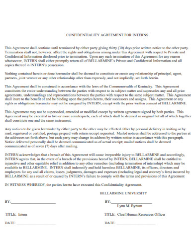 chief hr confidentiality agreement