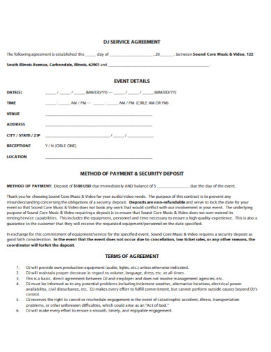 dj event contract agreement