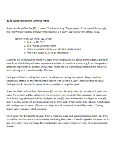 general speech in pdf