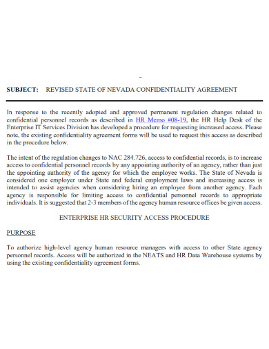 hr management confidentiality agreement