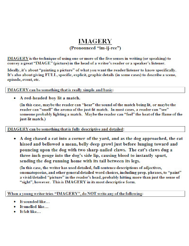 imagery notes
