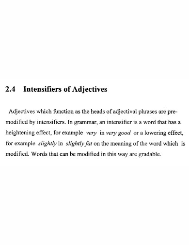 intensifiers of adjectives